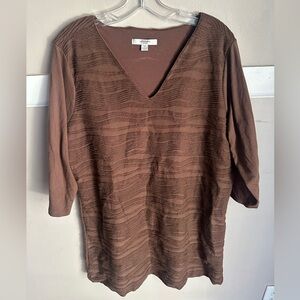 Liz Claiborne Chocolate Knit Short Dress Size XLP